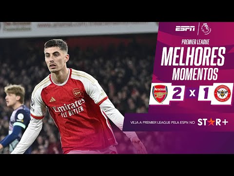 Gols e lances de Arsenal x Brentford