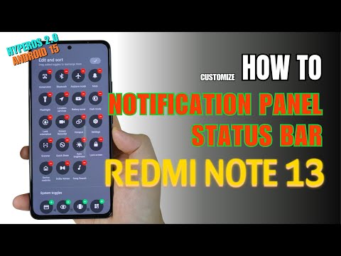How to Customize Notification Panel | Control Center | Status bar on Redmi Note 13 - HyperOS 2.0
