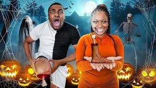 EATING ONLY HALLOWEEN FOOD FOR 24 HOURS CHALLENGE! 🎃 | VLOGTOBER DAY 4