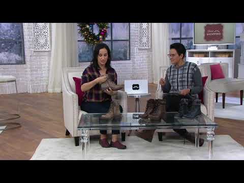 Earth Origins Leather Lace-Up Mid Boots - Randi Raquel on QVC