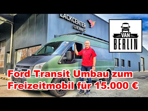 Ford Transit L2H2 mit 120 PS | Ausbau zum Freizeitmobil für 15.000 € inkl. Dachterrasse Betten Küche
