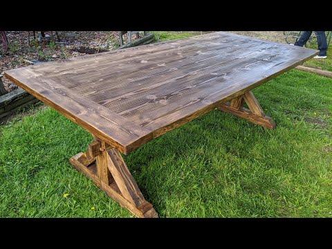 Farmhouse trestle table build