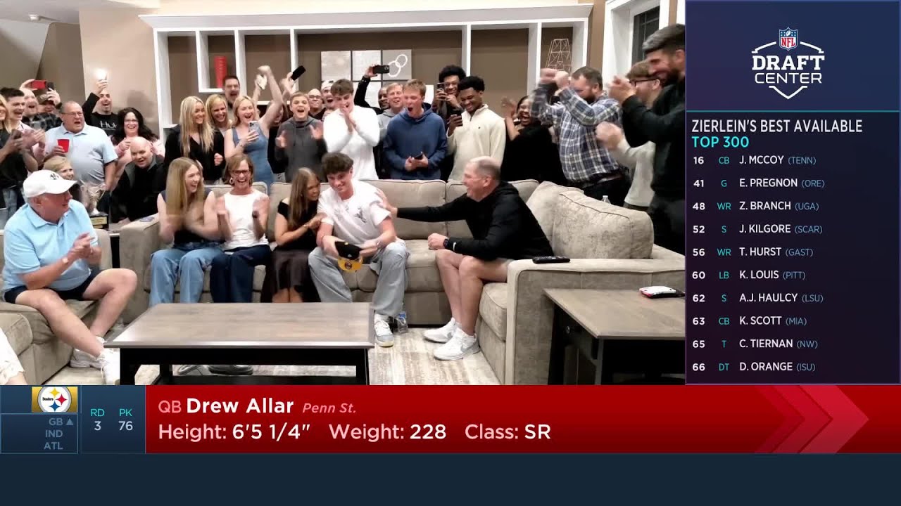 The Pittsburgh Steelers Select Drew Allar with the 76th Pick of the 2026 NFL Draft