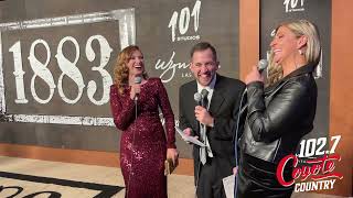 Paramount Plus 1883 World Premiere: Jeff & Aimee Interview Amanda Jaros At Wynn Las Vegas video