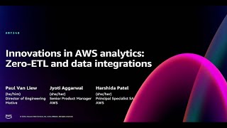 AWS re:Invent 2024 - Innovations in AWS analytics: Zero-ETL and data integrations (ANT348)