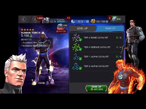 5 STAR HUMAN TORCH RANK 4 GAMEPLAY (MCOC)