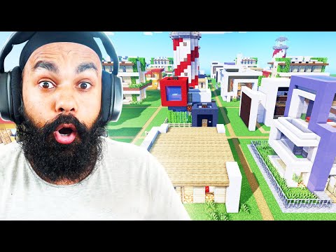 MODERN HOUSE BUILD CHALLENGE WITH 200 PLAYERS | MINECRAFT