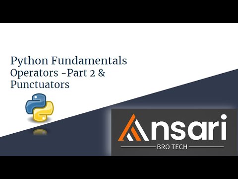 Python For Beginners Programming Tutorial Python Fundamentals Operators Part 2 And Punctuators
