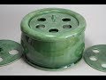 a ceramic drinking fountain for multiple Persian cats, handmade in the USA