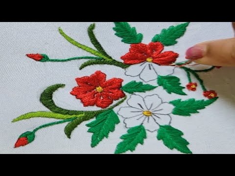 embroidery  flowers ||embroidery flowers for beginners ||