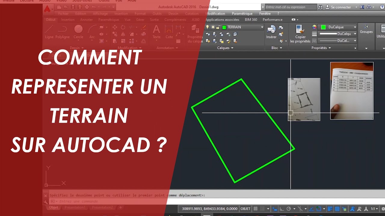 COMMENT REPRESENTER UN TERRAIN SUR AUTOCAD ?