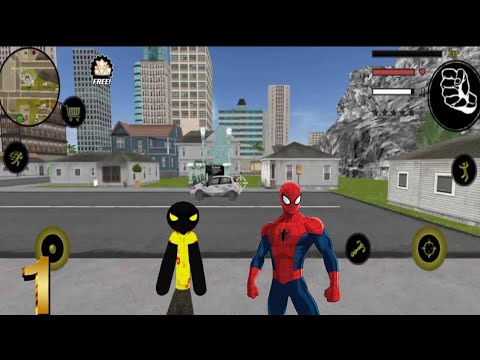 Grand Spider Stickman Game - Mafia Spider-StickMan Rope Hero Gangstar City #1 - Android Gameplay