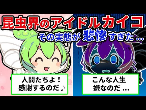 さまざまな段階の桑カイコ