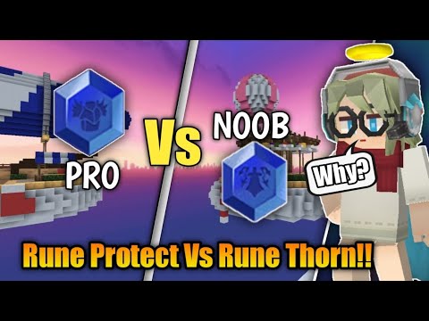 Rune Thorn Vs Protect, Against Leeching!! [Blockman Go Bedwars]