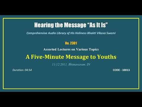 2301 A Five Minute Message to Youths, 2011 11 12, Bhimavaram, Andhra Pradesh, INDIA, CODE   10013 mp