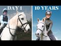 DAY 1 VS 10 YEARS WITH MY HEART HORSE