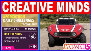 Forza Horizon 5 CREATIVE MINDS Forzathon Daily Challenges Play any Eventlab From the Creative Hub