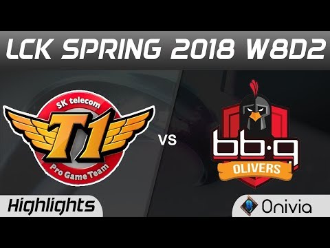 SKT vs BBQ Highlights Game 3 LCK Spring 2018 W8D2 SK Telecom T1 vs BBQ Olivers by Onivia