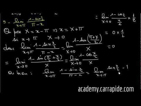 Limites des fonctions trigonométriques: Synthèse - Première et Terminale