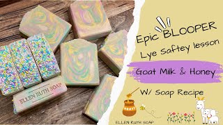 Recipe - Making Soap with Goat Milk & Honey + Blooper Reel 😳 #blooper | Ellen Ruth Soap