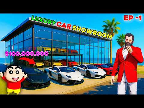 GTA 5 : Rampage & shinchan🤣Opens a LUXUARY CAR SHOWROOM🚗 EP-1 Full Fun #gta5 #bommalu #rampageboy