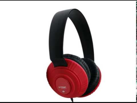 TDK T61992 MP100 Stereo Headphones   Red