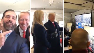 video: Watch: Trump filmed 'warming up' backstage before speech that sparked Capitol mob siege