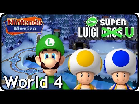 New Super Luigi U - World 4 - Frosted Glacier (3 Players, 100% Walkthrough)