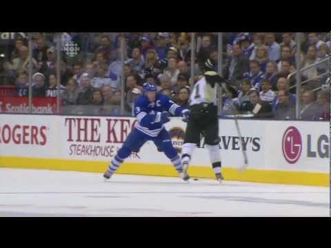 Dion Phaneuf Hit on Evgeni Malkin - Oct 29th 2011 (HD)