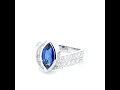 video icon number one for PGS Certified Natural Sapphire and Diamond Ring in 14 Karat White Gold item 201-00115