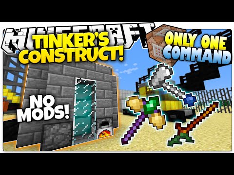 Minecraft | TINKER'S CONSTRUCT | Custom Tools & Weapons! | Only One Command (One Command Creation)