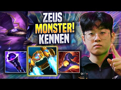 ZEUS IS A MONSTER WITH KENNEN! - T1 Zeus Plays Kennen TOP vs Maokai! | Preseason 2023