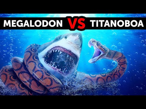 Apa yang Terjadi Jika Megalodon Berhadapan Dengan Ular Terbesar