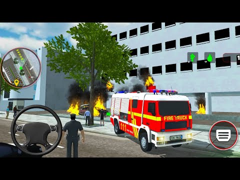 City Fire Fighter Simulator 3D - Fire Truck Rescues Driver - Android Gameplay