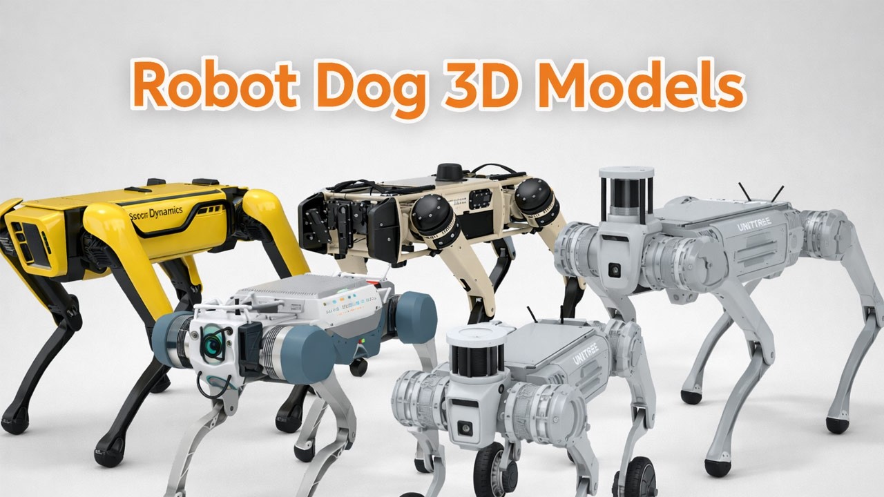 Robot Dog 3D Models for Games, Films & Visualization