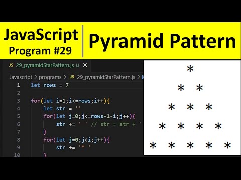 Stars Pattern In Javascript Using For Loop