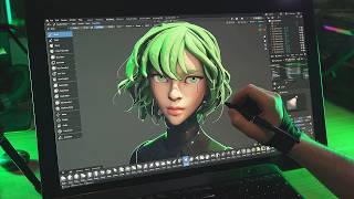 Sculpting Mecha Girl in Blender - 3D Modeling Timelapse