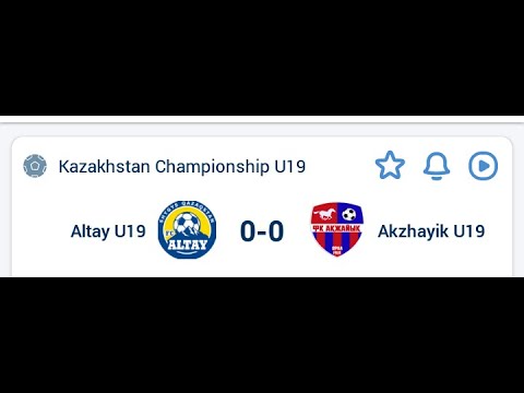 Kazakhstan Championship. altay u19 vs akzhayik u19 excellent highlights