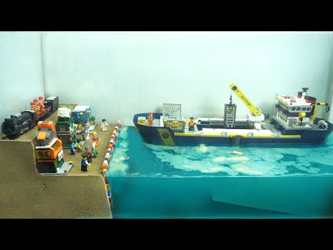 Biggest Lego Ship Sinking & Railway Collapse, NEW Lego Dam Breach - Dam Breach Experiment