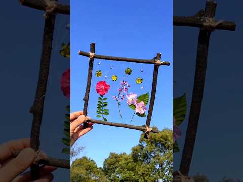 DIY Nature Picture Frame 🌿✨ Made with Twigs! #Shorts #NatureCrafts #DIYForKids #SpringActivities