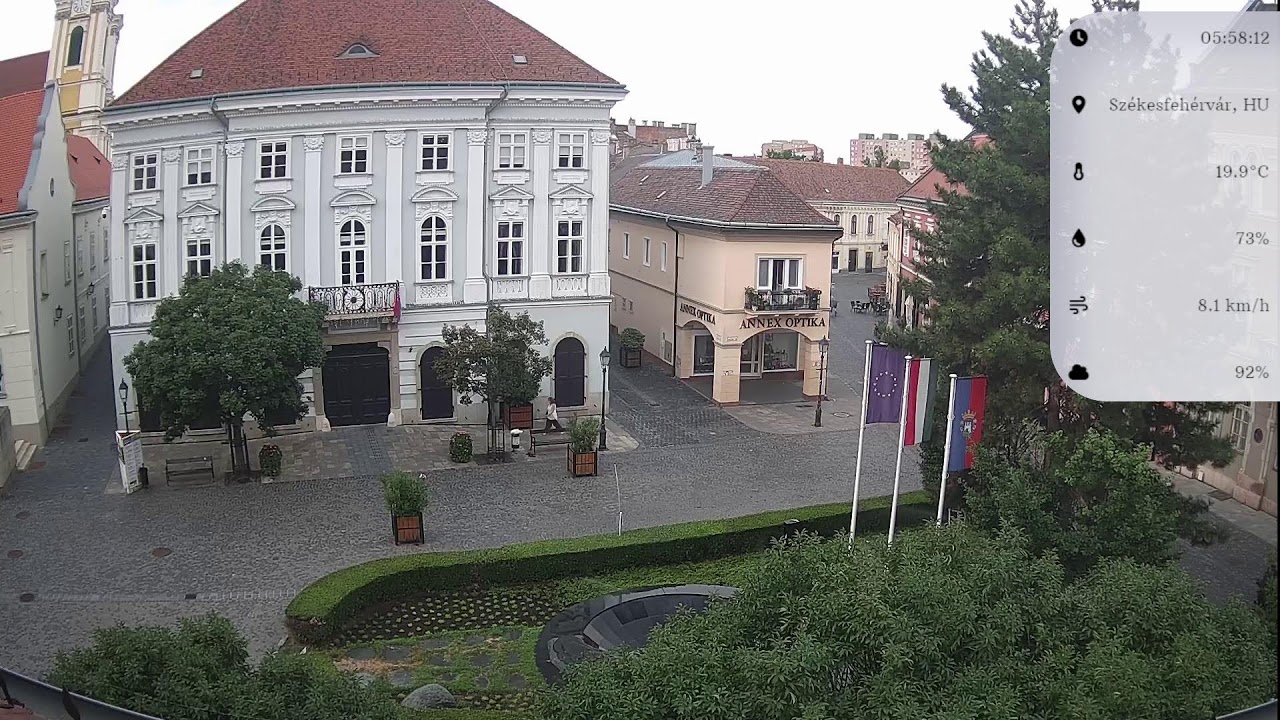 Live webcam view of World War II Memorial, Székesfehérvár