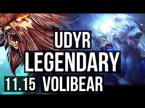 UDYR vs VOLIBEAR (JUNGLE) | 2.3M mastery, Legendary, 10/2/6, 700+ games | BR Master | v11.15