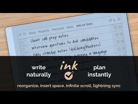 inkList: Plan with Handwriting