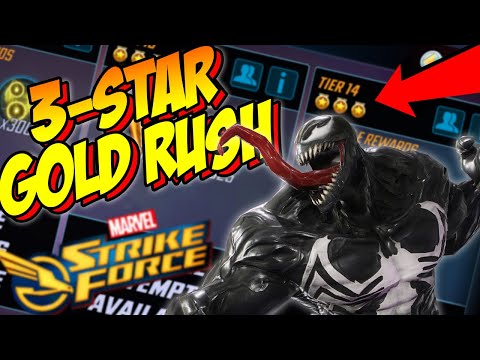 How to 3 Star Tier 14 Gold Rush Challenge - Marvel Strike Force