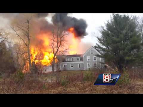VIDEO: Flames shoot out of Dayton barn