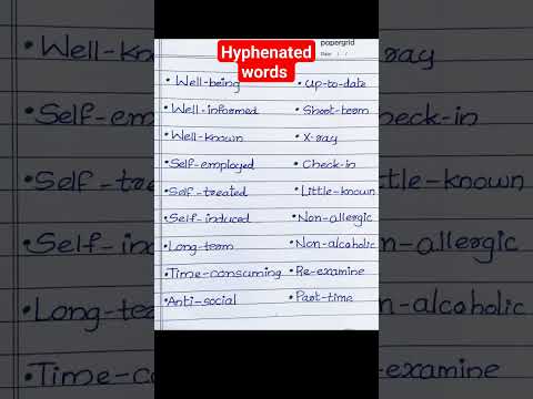Hyphenated words in OET Listening & Writing #oettips #vocabularywords #learnenglish
