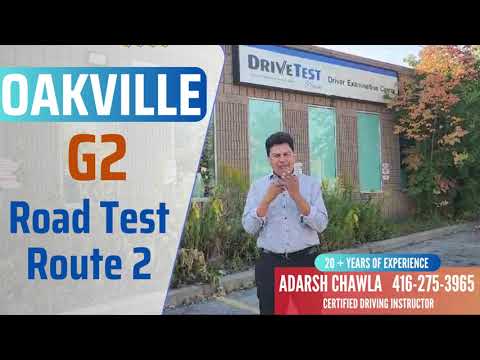 Oakville G2 Road Test Route 2 - Full Route no. 2 -  2023 with Tips by Experts