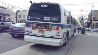 preview picture of video 'MTA Bus: 1996 Nova-RTS Q6 Bus #9000 at Linden-Sutphin Blvds'