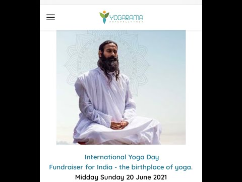 International Yoga Day India Fundraiser  2021 hosted by Yogarama and D'vine Yoga