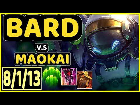 BARD vs MAOKAI - 8/1/13 KDA BOTTOM SUPPORT CHALLENGER GAMEPLAY - NA